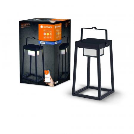 Aktion: Nur noch angezeigter Bestand verfügbar: Smart+ Bluetooth Mobile LED-Tischleuchte mit Akku und Solarpanel sowie USB-Anschluß RGB Multicolor Outdoor