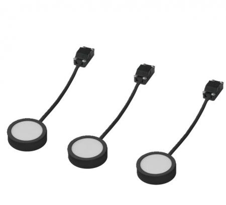 LEDVANCE Undercabinet Spot Puck 65mm 3 x 3W Schwarz Spotleuchten für Unterschrankbeleuchtung warmweißes Licht