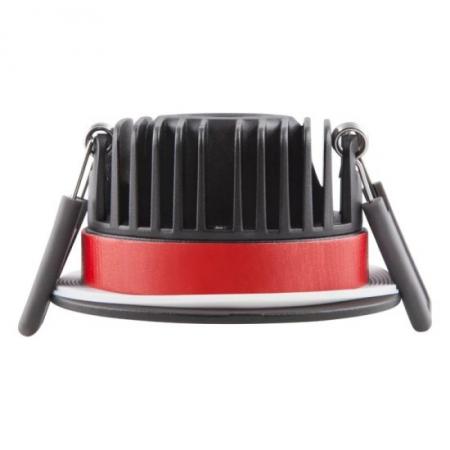 LEDVANCE Spot Fireproof fix 8W Dimmbar 3000K IP65 feuerbeständige LED Einbauleuchte in Schwarz