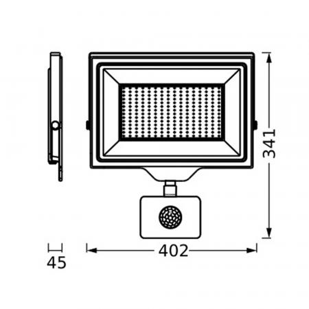 OSRAM Floodlight Essential Sensor 200W 4000K Neutralweiß Ra80 IP44 Bewegungs- und Tageslichtsensor