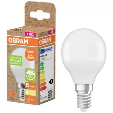 OSRAM E14 LED Tropfenlampe 4.9W wie 40W 2700 K warmweißes Licht