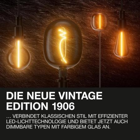 Osram E27 Vintage Lampe 1906 Big Elipse Magnetic Tea Brown dimmbar 4W wie 12W extra warmweißes Licht