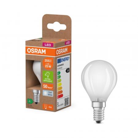 6er Set OSRAM E14 LED Lampe Classic SUPERSTAR matt 1,2W wie 25W neutralweißes Licht 4000K - Energy efficiency class A