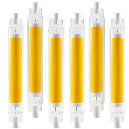 6er Set Osram LED Slim LINE R7s Stablampe 118mm 8W wie 60W neutralweißes Licht 4000k - aus Glas