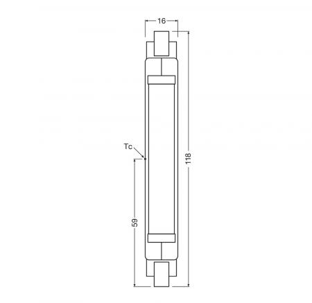 Osram LED Slim LINE R7s Stablampe 118mm 8W wie 60W neutralweißes Licht 4000k - aus Glas