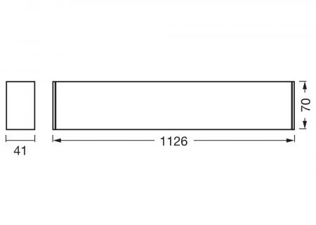 112cm LEDVANCE OFFICE Line Cuboid Dimmbare Büroleuchte Deckenleuchte 30W 4000K in Weiß
