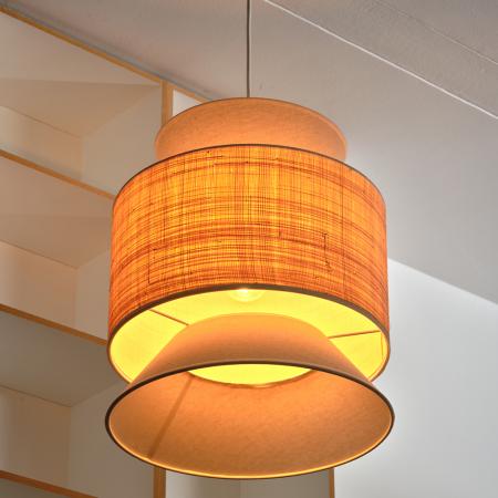 OSRAM Pendelleuchte Decor Wrap Cone aus Leinen und Bast mit E27 Fassung