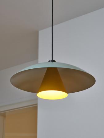 OSRAM Pendelleuchte Decor Flying Mushroom in Grün/Gelb Ø 50 cm aus Stahl mit E27 Fassung - dekorative Hängelampe