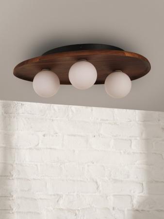 OSRAM Deckenleuchte Decor Acacia Nest aus Holz mit G9 Fassungen braun - mit matter Glaskugel