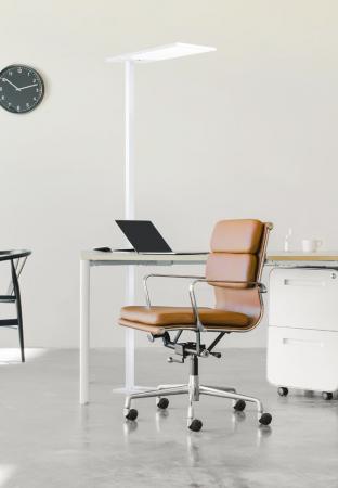 Siteco Stehleuchte Büro Silica 21 Floor R mit Umgebungslicht- und Anwesenheitssensor, für tageslichtabhängige Steuerung, dimmbar verkehrsweiß