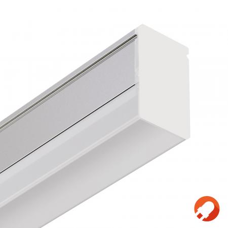 SITECO Batten 41-F LED-Lichtleiste 8,3W, 1.000 lm, 3000K/ 4000K/ 5000K, 580 mm, silber, 230V, IP20 in Silber mit Ein-/Aus-Schalter
