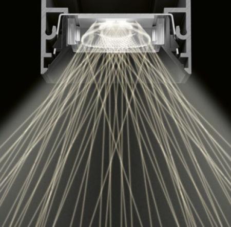 Siteco Silica 21 Hängeleuchte direkt/indirekt symmetrisch breit strahlend, ELDACON® L, Darklight-Reflektor, schwarz, Lichtfarbe 840, UGR ≤ 19, DALI 2, weißaluminium (RAL 9006)