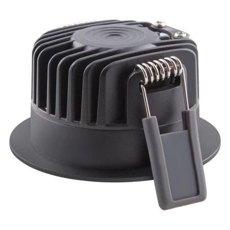 LEDVANCE Spot fix 8W 2700K LED Einbauleuchte dimmbar IP44 schwarz - Einbaudurchmesser 68 mm