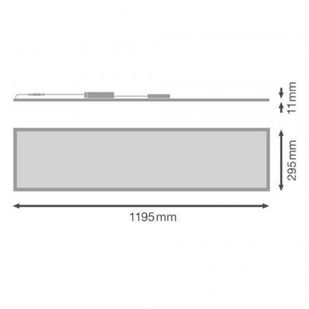 LEDVANCE PANEL COMFORT 1200 UGR<19 PS 33W 4320lm 4000K Neutralweiß Einlegepanel 1200x300mm Multi-Lumen