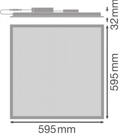 LEDVANCE PANEL COMFORT 600 PS 28W 3640lm 3000K Warmweiß 110° 600x600mm Multi Lumen