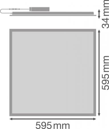 LEDVANCE Einlege LED PANEL VALUE 600 33 W 3000K warmweißes Licht 60x60cm