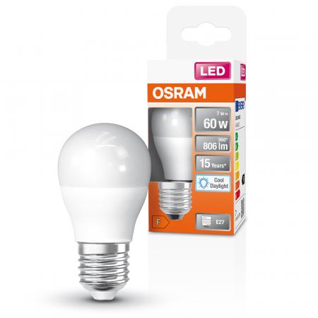 OSRAM LED Star Classic P 60 E27 7,5 W wie 60 W 806 lm 6500 K matt - Tageslichtweiß