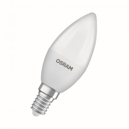 3er Pack OSRAM E14 LED Lampe matt in Kerzenform 4,9W wie 40W neutralweißes Licht