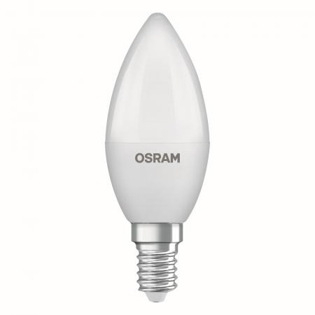 3er Pack OSRAM E14 LED Lampe matt in Kerzenform 4,9W wie 40W neutralweißes Licht