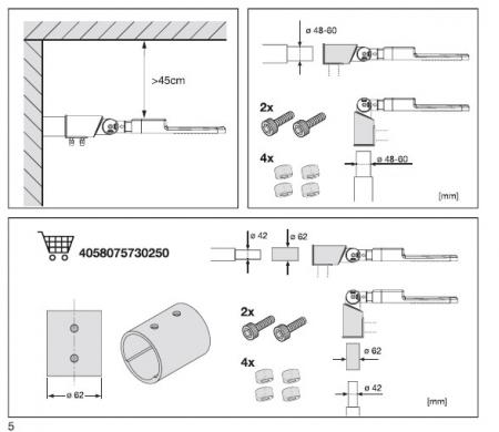 Ledvance LED Straßen- und Parkplatzbeleuchtung STREETLIGHT AREA SMALL RV20ST SPD MD V 65W 765