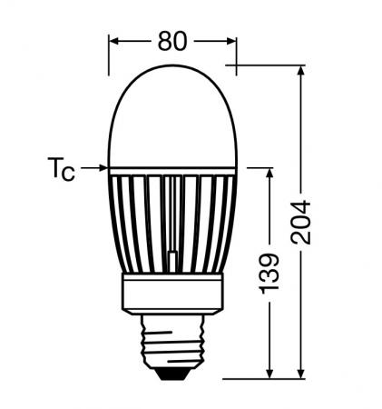 LEDVANCE HQL LED P 5400lm 41W wie 125W 2700K Warmweiß E40 IP65