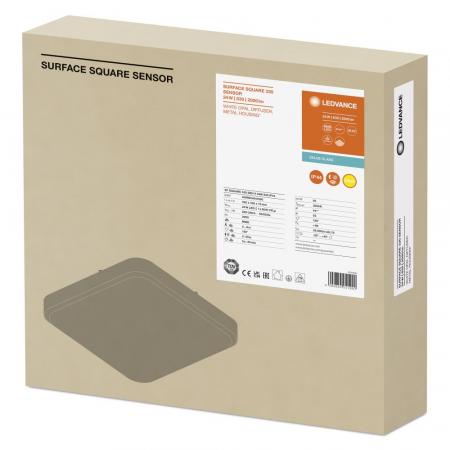 LEDVANCE Surface Square 330 LED Decken-/Wandleuchte mit Sensor IP44 24W 4000K neutralweiß