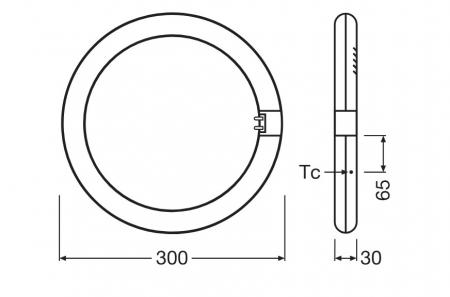 Ledvance T9 LED Röhre TUBE C 32 EM V 18.3W 840 wie 32W G10q Ringform neutralweiß 4000K