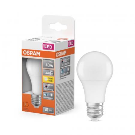 6er Set OSRAM E27 LED Lampe STAR Classic 4,9W wie 40W 2700K mit warmweißem Licht & sehr hoher Farbwiedergabe 97Ra