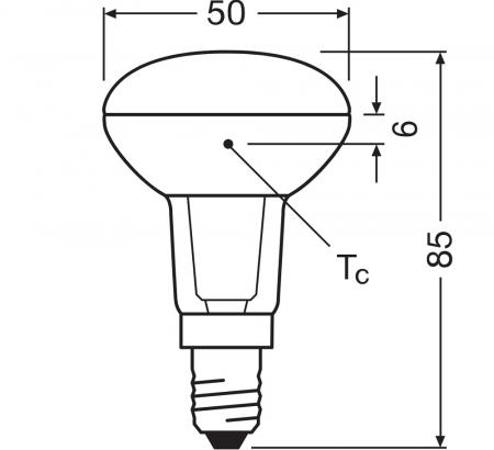 Ledvance E14 R50 Reflektorlampe 36° 5,9 wie 60W dimmbarer Strahler mit warmweißem Licht 2700K hohe Farbwiedergabe