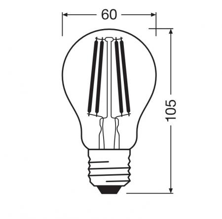 Ledvance E27 CLASSIC Dimmbare LED Lampe 11W wie 100W 2700K warmweißes Licht