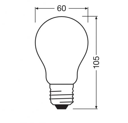 Ledvance E27 CLASSIC Dimmbare Filament LED Lampe 7,5W wie 75W 2700K warmweißes Licht