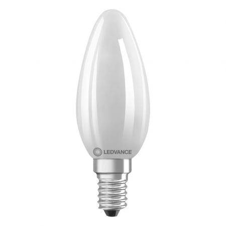 Ledvance E14 LED Kerzen Lampe matt Energy Efficiency Class A 1,2W wie 25W 4000K neutralweißes Licht - besonders effizient/sparsam