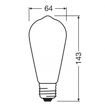 Ledvance E27 LED Lampe Classic in Kolbenform matt 6,5W wie 55W 2700K warmweißes Licht