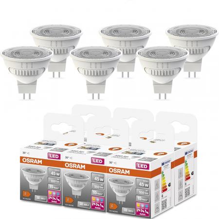 6er Set OSRAM GU5.3 LED STAR Spot MR16 36° CCT Select 5,6W wie 45W 827/840/865 Tunable White - veränderbare Farbtemperatur