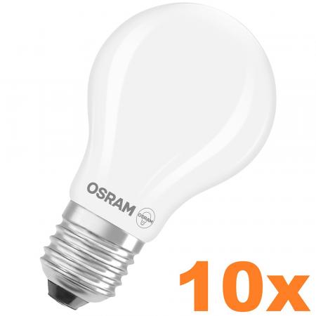 6er Vorratspack E27 Osram LED BASE Lampen opalweißes GLAS 6,5W wie 60W warmweiße  Wohnbeleuchtung