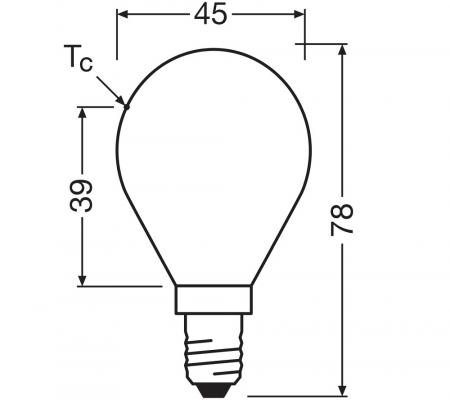Ledvance E14 LED Tropfenlampe Classic matt dimmbar 4,2W wie 40W 2700K warmweißes Licht hohe Farbwiedergabe CRI97