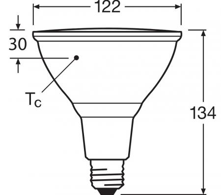 Ledvance E27 PAR38 Reflektor 30° 13,5W wie 120W Strahler mit warmweißem Licht 2700K IP65