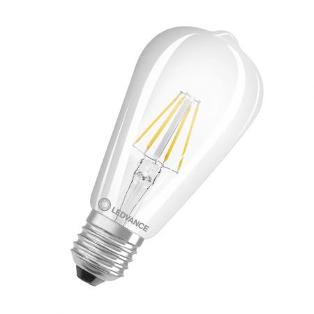 Nur noch angezeigter Bestand verfügbar:    Ledvance E27 LED Kolbenlampe Classic klar 4W wie 40W 2700K warmweißes Licht