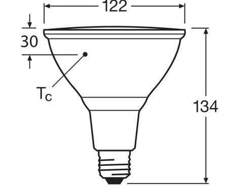 Ledvance E27 PAR38 Reflektor 30° 15,2W wie 120W dimmbarer Strahler warmweißes Licht 2700K IP65 mit Feuchtigkeitsschutz und hoher Farbwiedergabe 90Ra