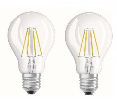 DOPPELPACK OSRAM LED BASE CLASSIC A 40 Filament 4W wie 40W 470lm 2700K Warmweiß E27 klar