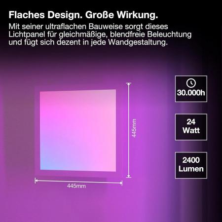 LEDVANCE SMART+ WiFi PLANON MAGIC LED-Panel 24W 1900 lm RGB + Tunable White 2700–6500K dimmbar 445 x 445 mm weiß