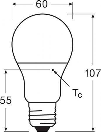 OSRAM LED VALUE CLASSIC A 60 8,5W wie 60W 806lm 6500K tageslichtweiß E27 matt
