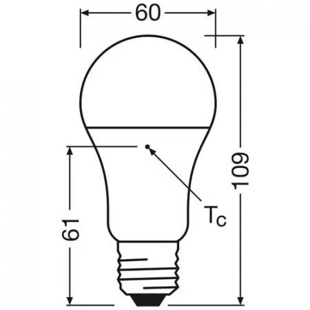 OSRAM LED VALUE CLASSIC A 75 10W wie 75W 1055lm 2700K E27 Warmweiß matt nicht dimmbar