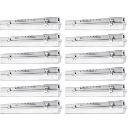 12 x 120cm LEDVANCE Damp Proof Housing 1200 P 1XLAMP Wannenleuchte 1-flg. LED Feuchtraumleuchte IP65