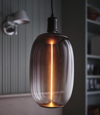 Osram E27 Vintage Lampe 1906 Big Elipse Oval Magnetic Smoke 4W wie 12W extra warmweißes Licht