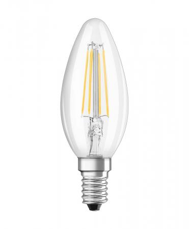 3er OSRAM E14 LED Base Classic B 60  Kerze klar 5,9W wie 60W kaltweß für Kronleucher und schmale Leuchten