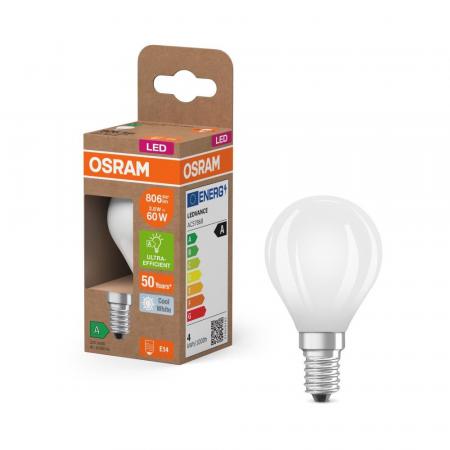 6er OSRAM E14 LED Lampe Classic matt 3,8W wie 60W neutralweißes Licht 4000K - Energy efficiency class A