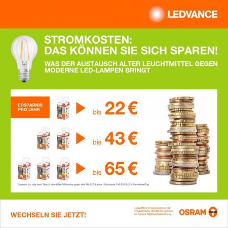 6er Sparset OSRAM E27 LED Lampe Classic Filament 5W wie 75W warmweißes Licht 2700K - Energy efficiency class A - besonders effizient