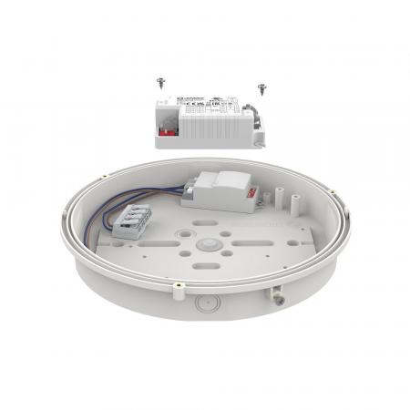 LEDVANCE LED Decken- und Wandleuchte BULKHEAD - BLKH RD 250 P 9.5W ML 83040 WT