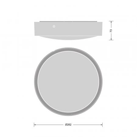 LEDVANCE LED Decken- und Wandleuchte BULKHEAD - BLKH RD 250 P 9.5W ML 83040 WT